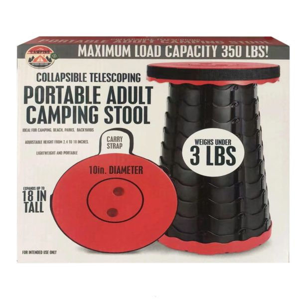 Collapsible Telescoping Portable Adult Camping Stool