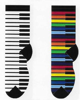 Foozy Socks - Colorful Piano Keys