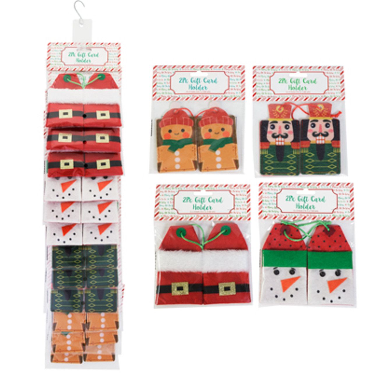 Christmas Gift Card Holder Felt 2pk