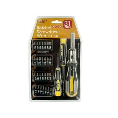 31-Piece Ratchet Screwdriver Wrench Set