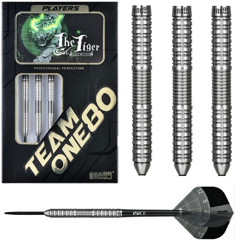 ONE80 AARON MORRISON 'THE TIGER' 90% TUNGSTEN DARTS - 22GM