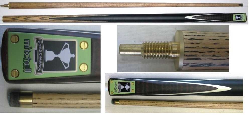 2 PIECE ASH CUE - MITCHELL WORLD CHAMPIONSHIP - 57" 9.5MM TIP