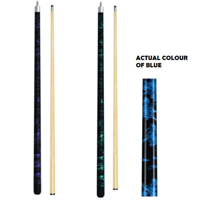 2 PIECE MAPLE CUE - MITCHELL MARBLE - 57" 10MM TIP