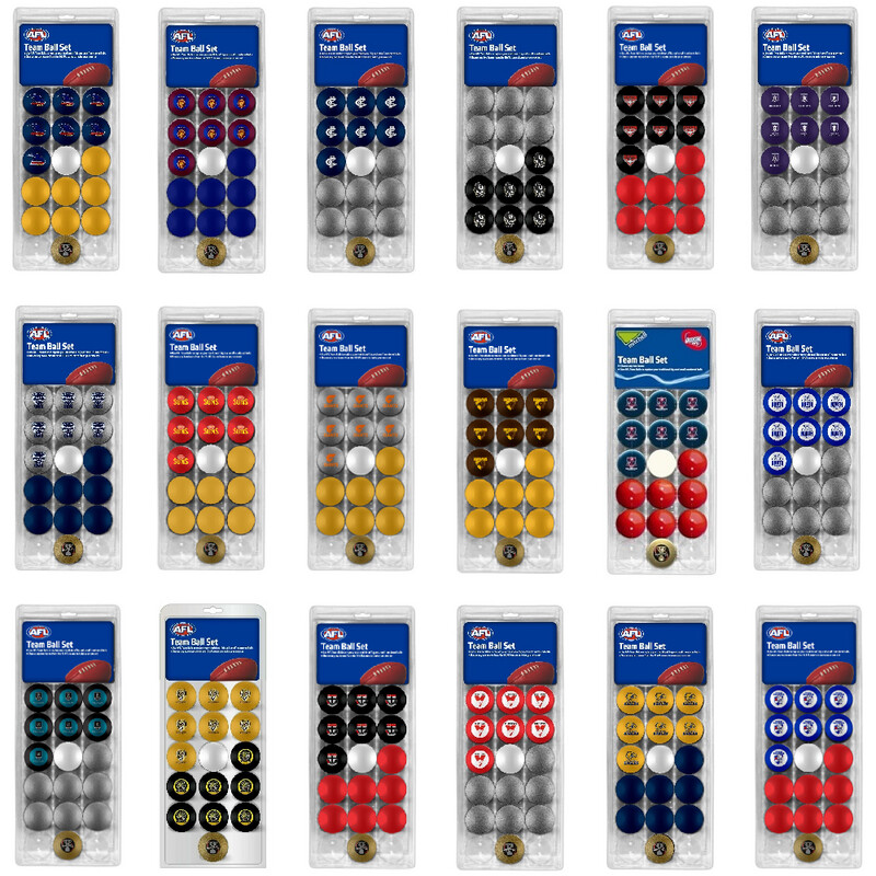 BALL SET - AFL KELLY POOL - TEAM VS COLOUR - ARAMITH - 2"