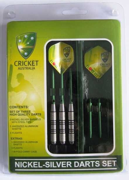 CRICKET AUSTRALIA DART SET - NICKEL SILVER PLATED