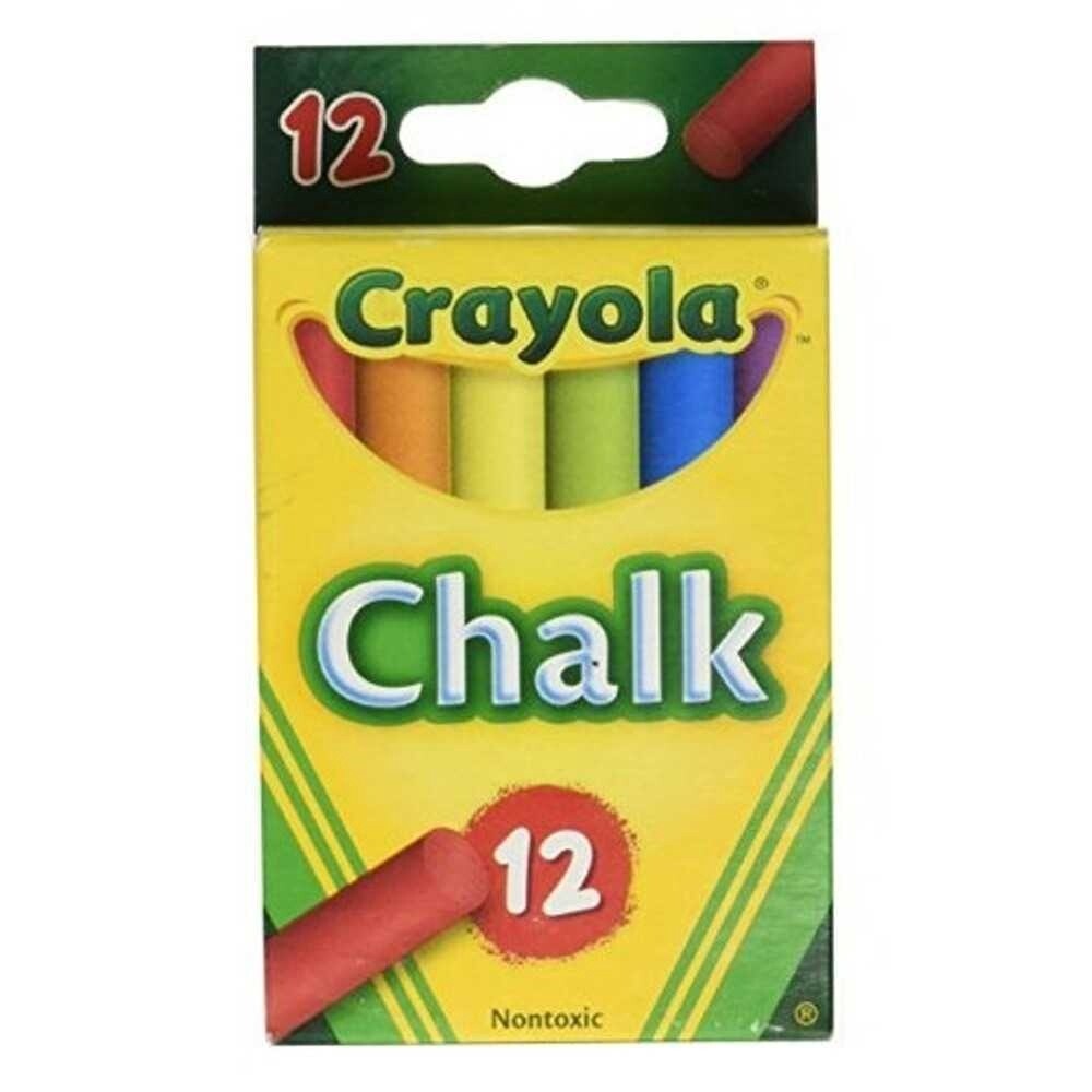 CRAYOLA CHALK 12 COLOURED STICKS