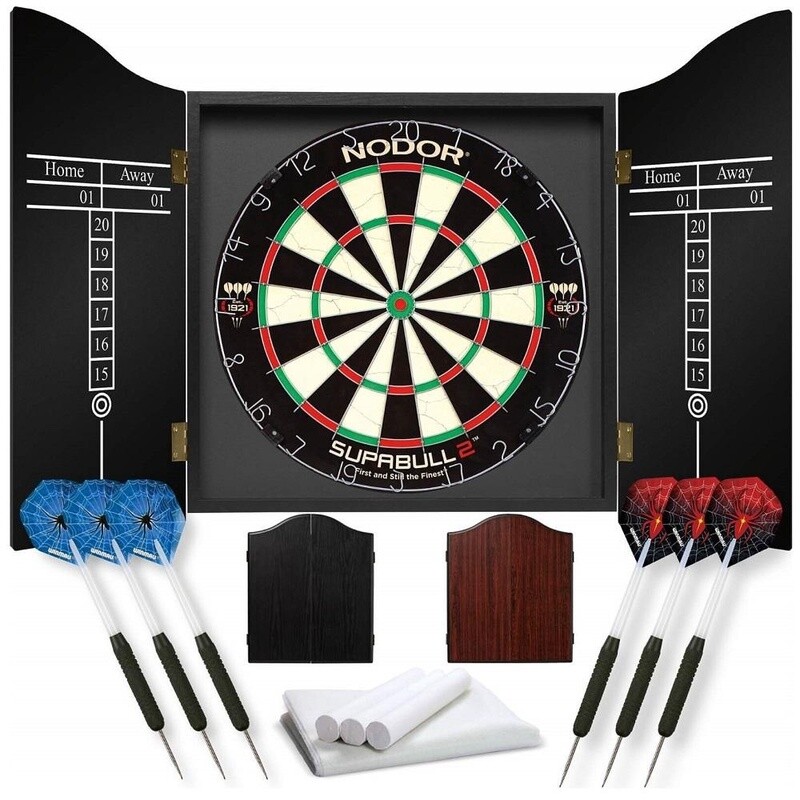 DARTBOARD &amp; CABINET SET - NODOR PROFESSIONAL
