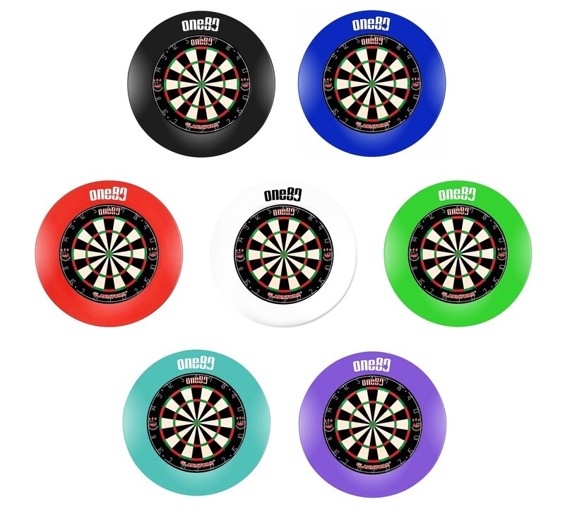 DARTBOARD &amp;  SURROUND SET - ONE80 GLADIATOR + 2