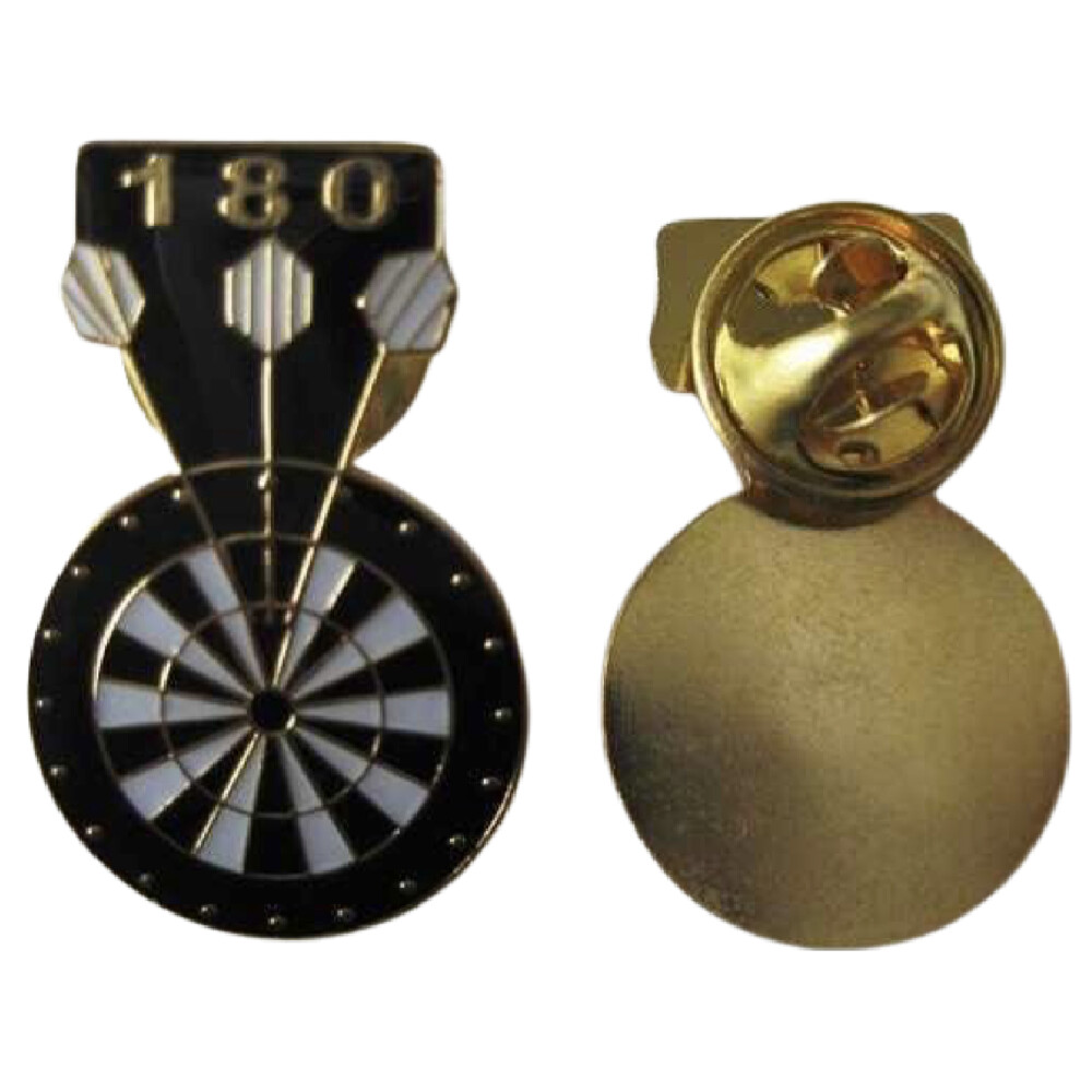GOLD 180 DARTBOARD - METAL PIN BADGE