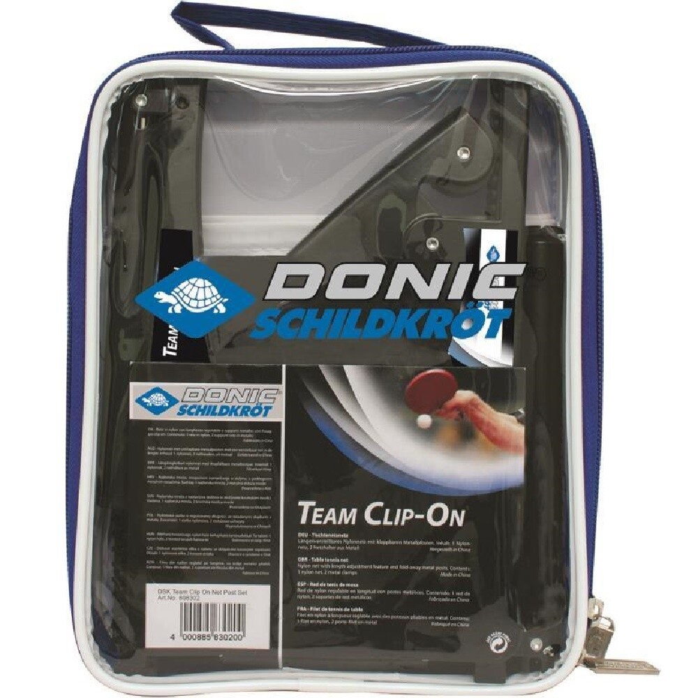 NET &amp; POST SET - DONIC SCHILDKROT - TEAM CLIP ON