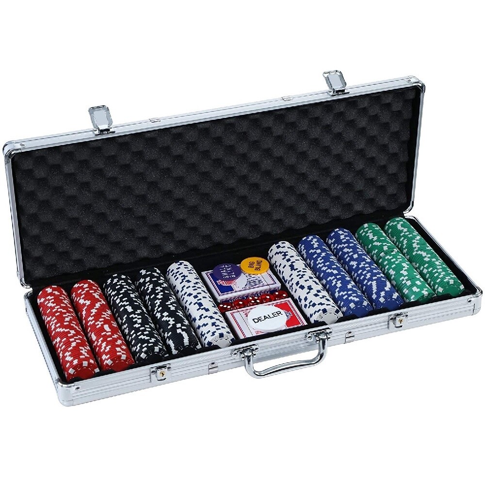POKER CHIPS WITH ALUMINIUM CASE – 500 PIECES