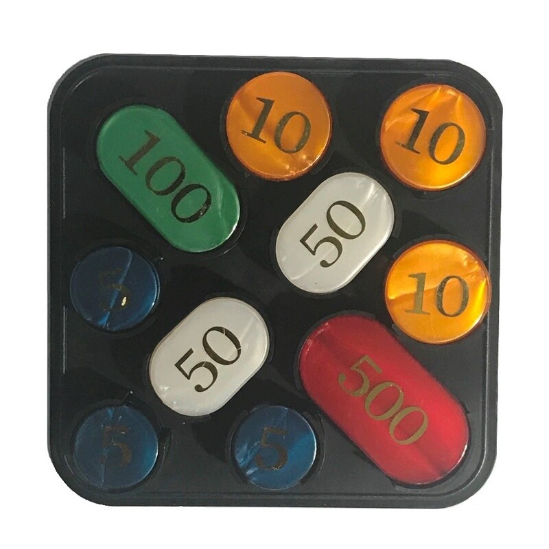 POKER CHIPS - PLASTIC - 100 PIECE NUMBERED