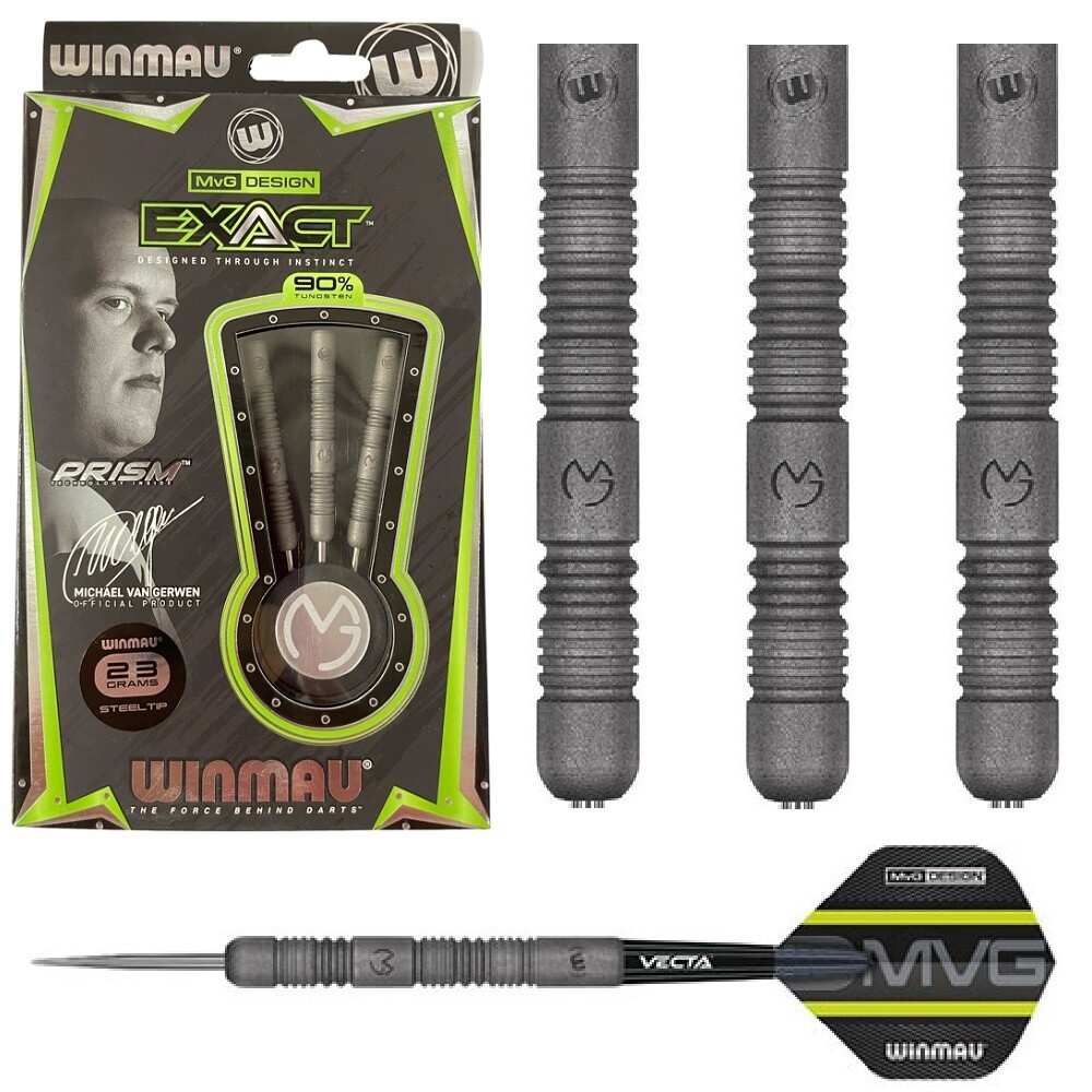 WINMAU TUNGSTEN DART 90% -  MVG EXACT – 21.5, 23, 24 &amp; 25GM
