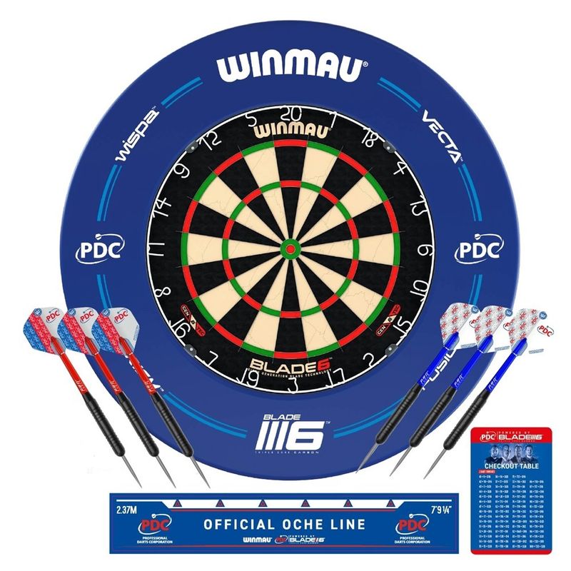 DARTBOARD &amp; SURROUND SET - WINMAU  BLADE 6 PDC