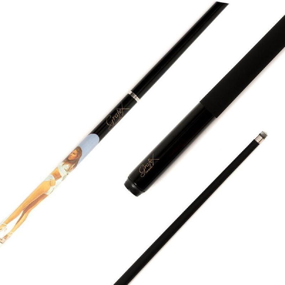 2 PIECE GRAPHITE CUE - GRAFEX MODEL - 58" - 9MM TIP