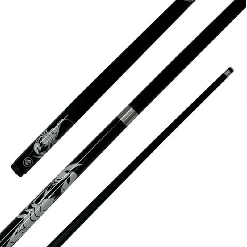 2 PIECE CUE - SCORPION BLACK - 57" 11MM SCREW-IN TIP