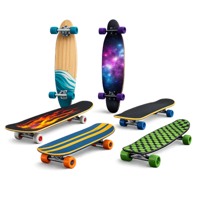 skateboards and longboards