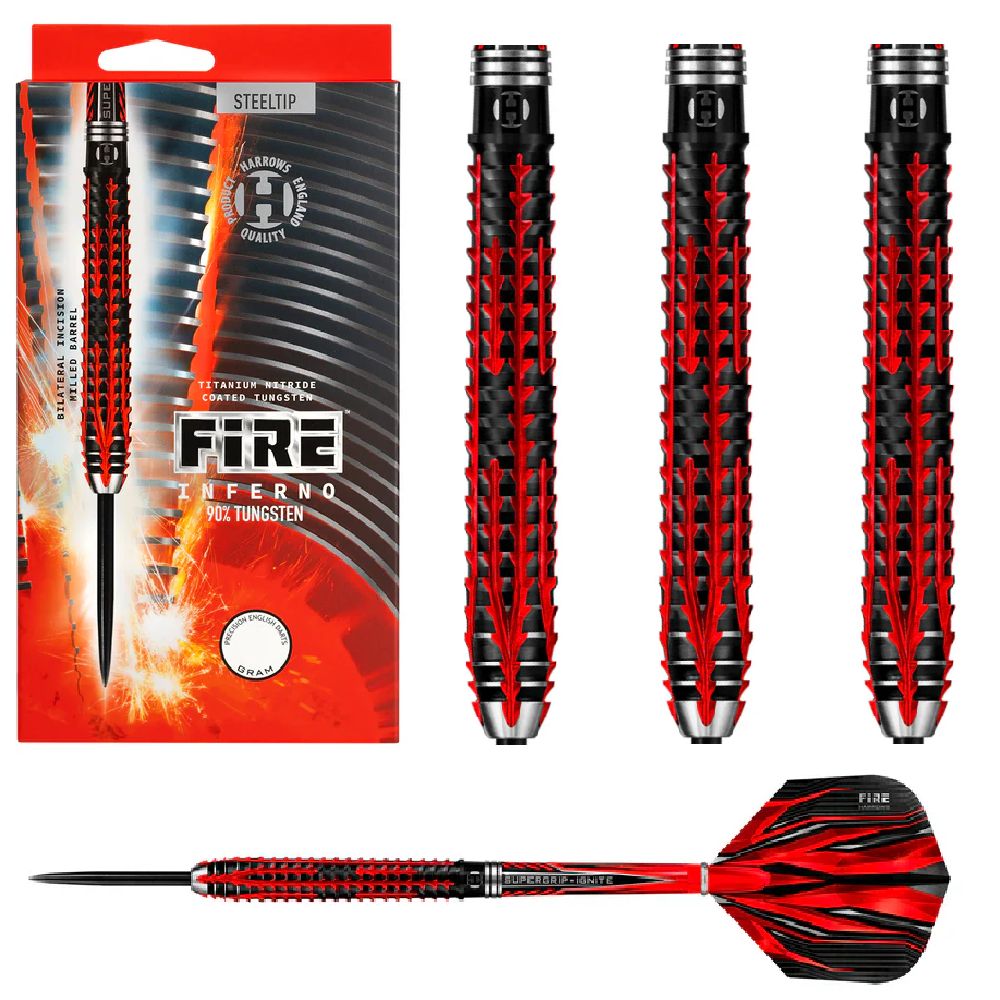 HARROWS FIRE INFERNO 90% TUNGSTEN DARTS - 21, 23, 25GM