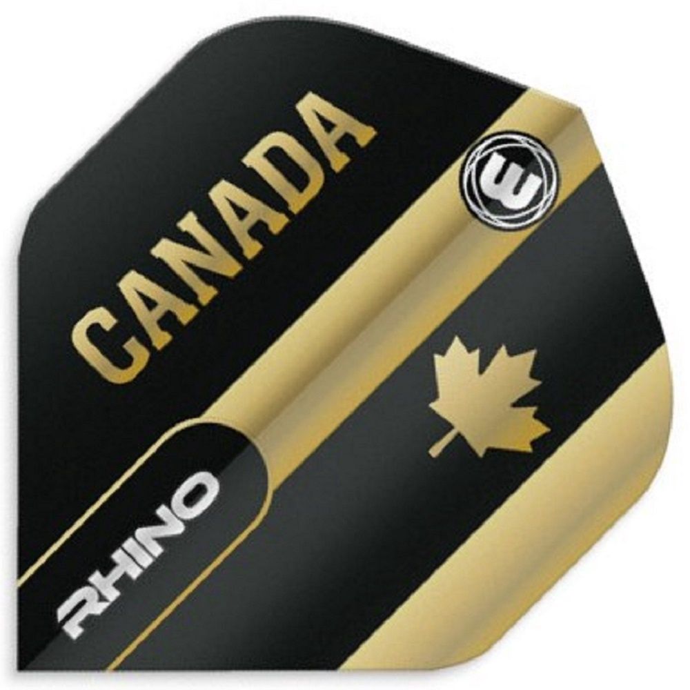 WINMAU FLIGHTS -  RHINO - FLAGS GOLD – STANDARD, DESIGN: CANADA