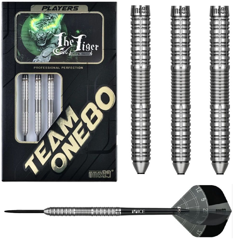 ONE80 AARON MORRISON 'THE TIGER' 90% TUNGSTEN DARTS - 22GM