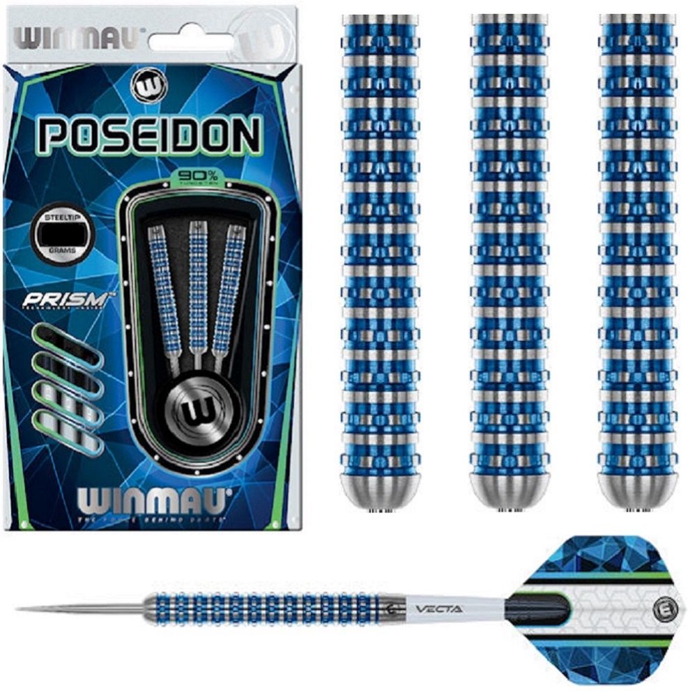 WINMAU POSEIDON 90% TUNGSTEN DARTS - 23, 24 &amp; 25GM, WEIGHT: 23GM