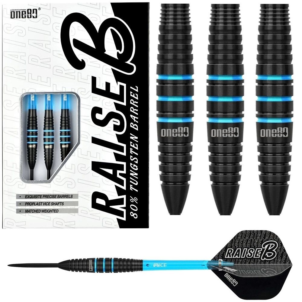 ONE80 TUGSTEN DART 80% - RAISE B AQUA – 21 &amp; 23GM
