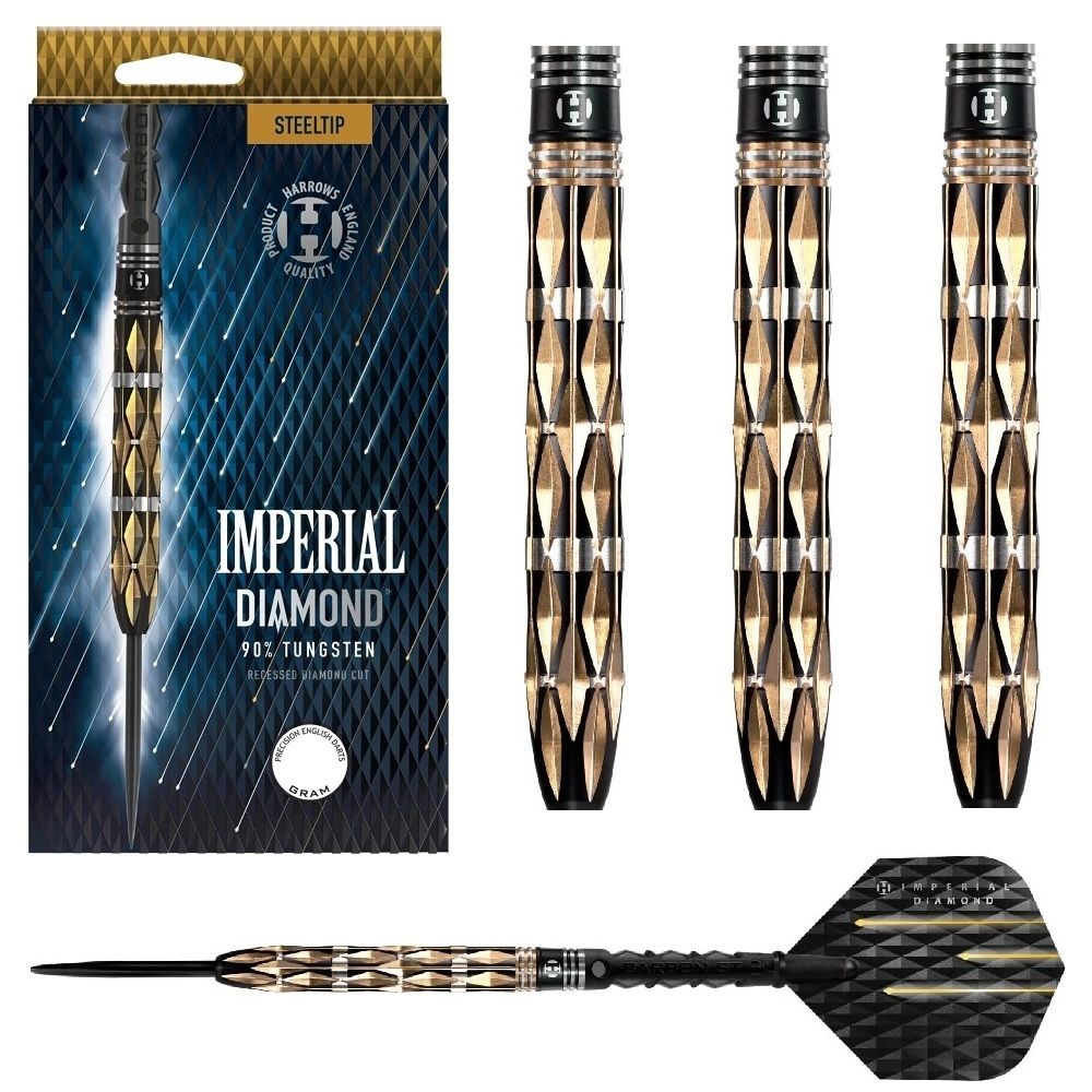 HARROWS IMPERIAL DIAMOND 90% TUNGSTEN DARTS – 21, 23, 25GM