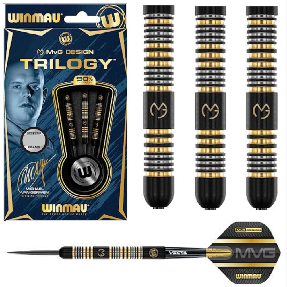 WINMAU TUNGSTEN DART 90% -  MVG TRILOGY  - 21.5, 23 &amp; 24GM, WEIGHT: 21.5GM