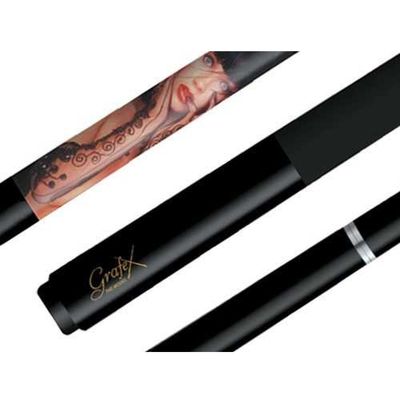 2 PIECE GRAPHITE CUE - GRAFEX LACE - 58" - 9MM TIP