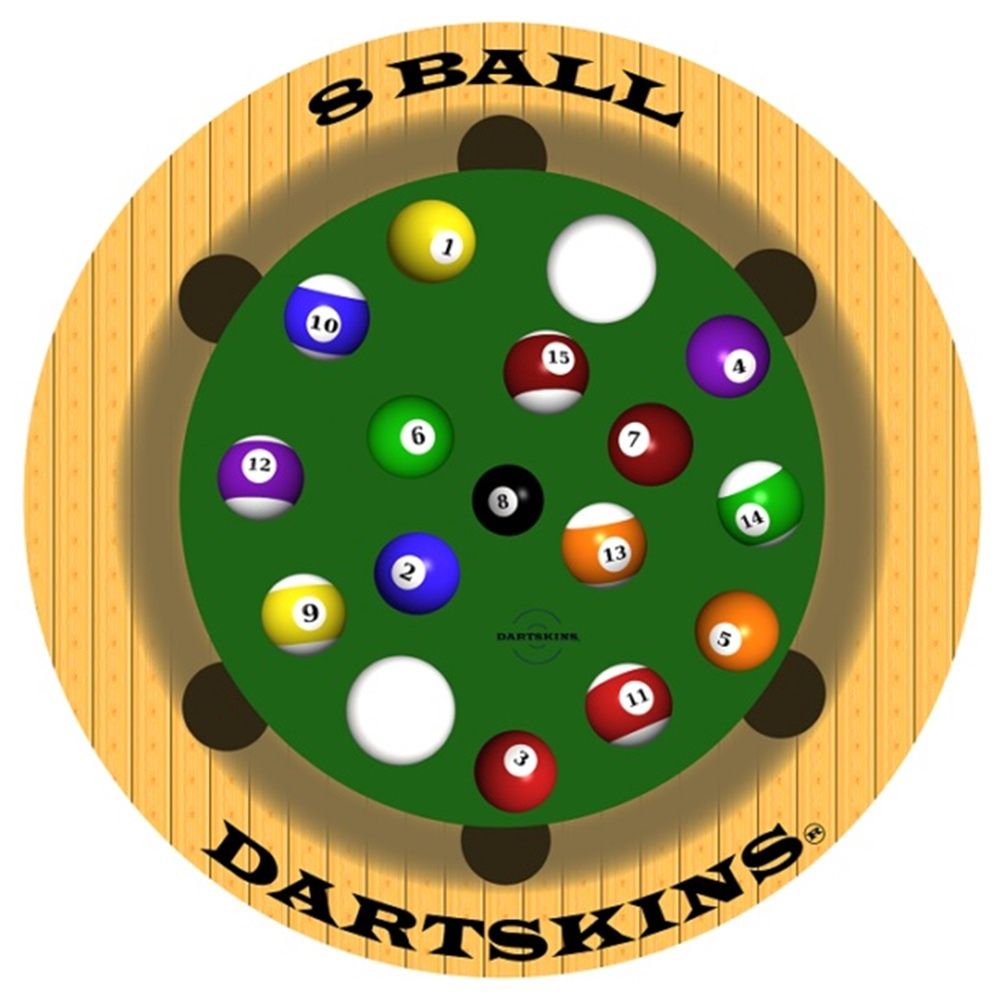 DARTSKINS - VARIOUS GAMES, DESIGN: 8 BALL