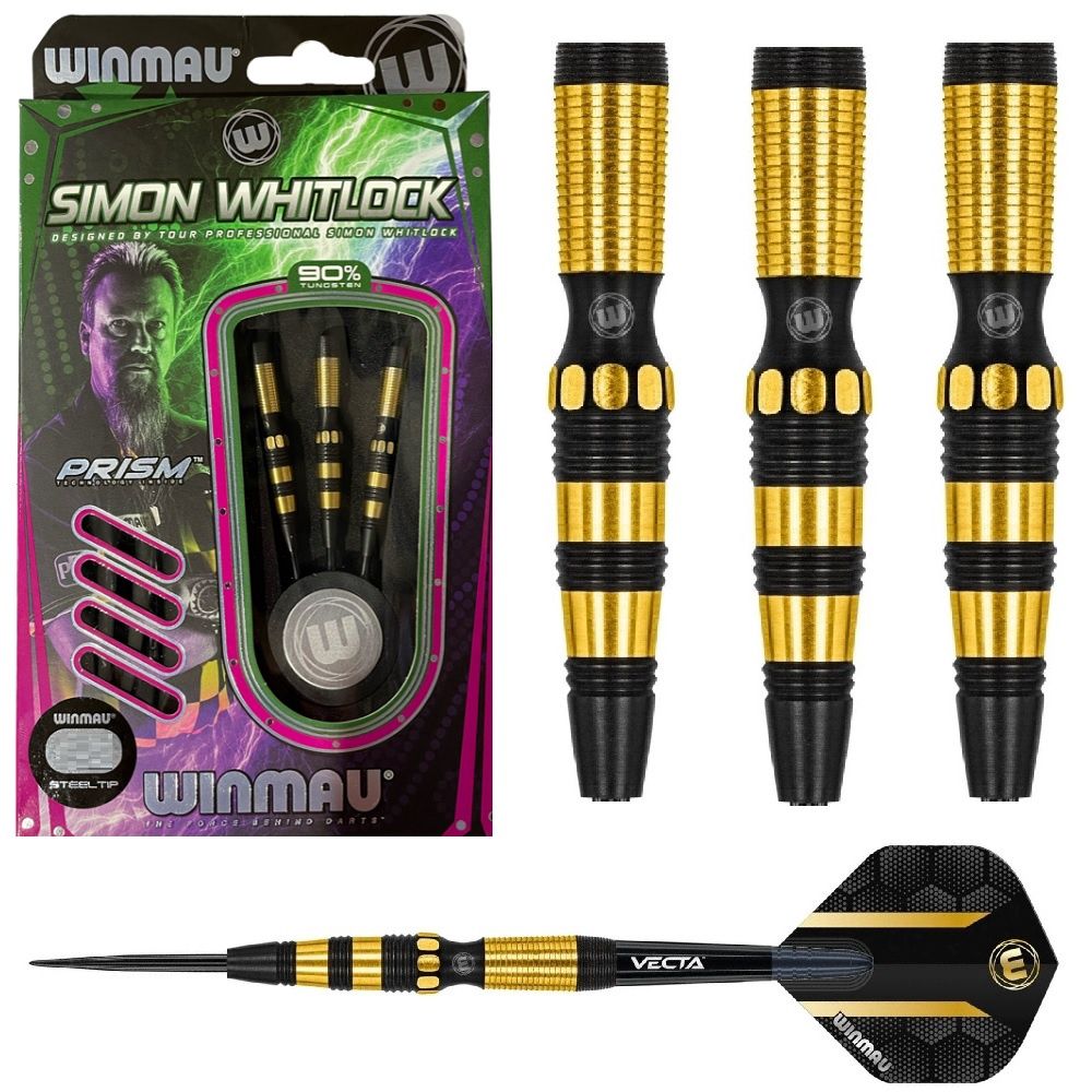 WINMAU TUNGSTEN DART 90% -  SIMON WHITLOCK ONYX  – 21 &amp; 23GM, WEIGHT: 21GM