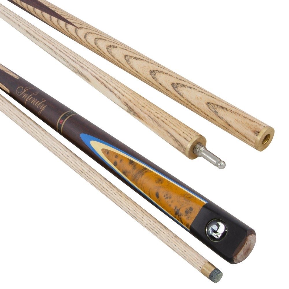 POWERPLAY 2 PIECE ASH CUE -  INFINITY - 57" 10MM TIP, Colour: BLUE