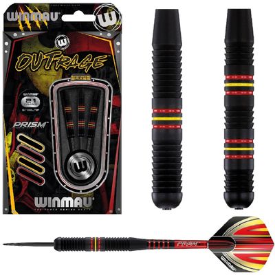WINMAU OUTRAGE BLACK BRASS DARTS – 20, 21, 22 &amp; 23GM