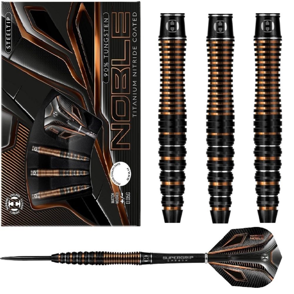 HARROWS NOBLE 90% TUNGSTEN DARTS – 22, 24, 26GM