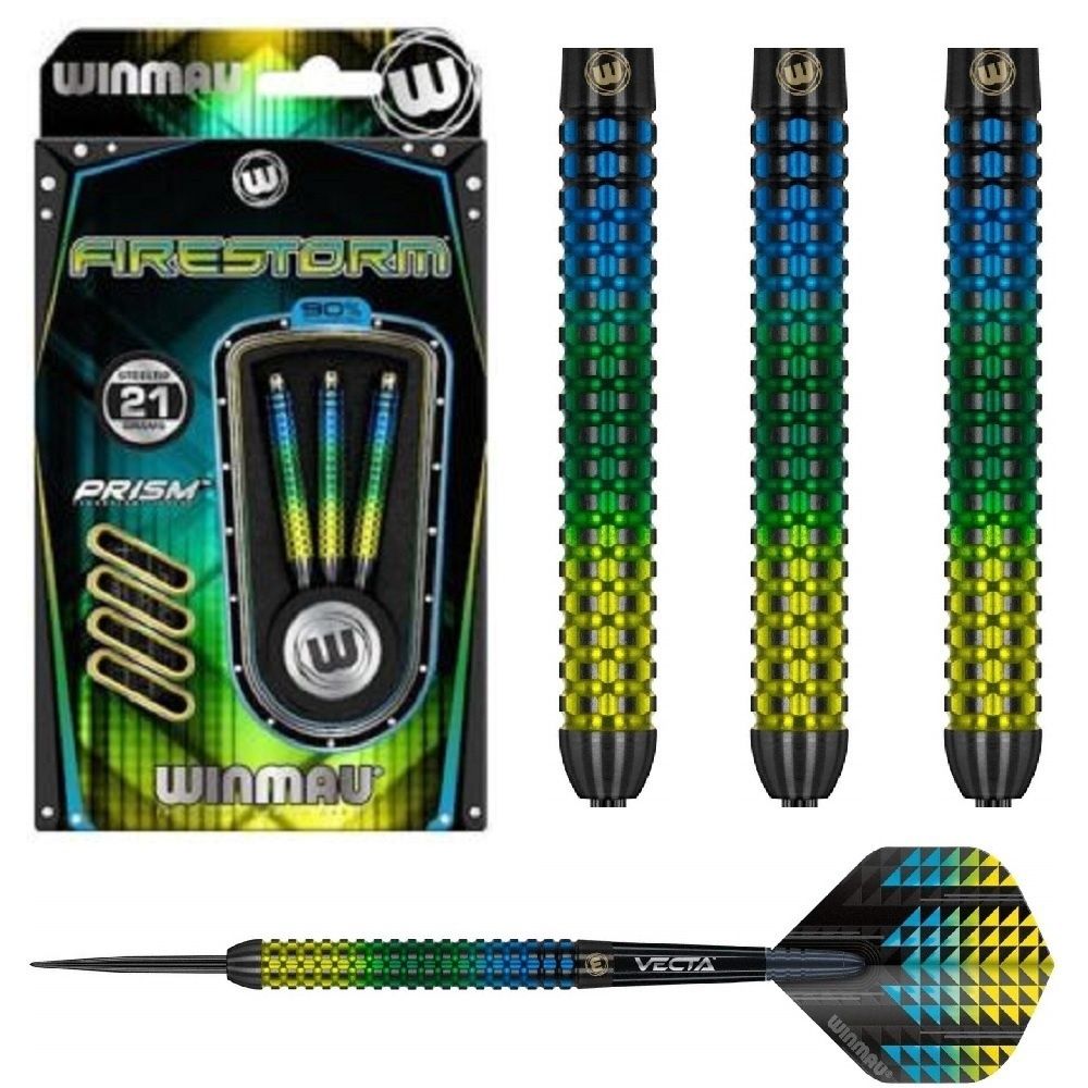 WINMAU FIRESTORM 90% TUNGSTEN DARTS - 22, 24, 26, 28GM, WEIGHT: 22GM