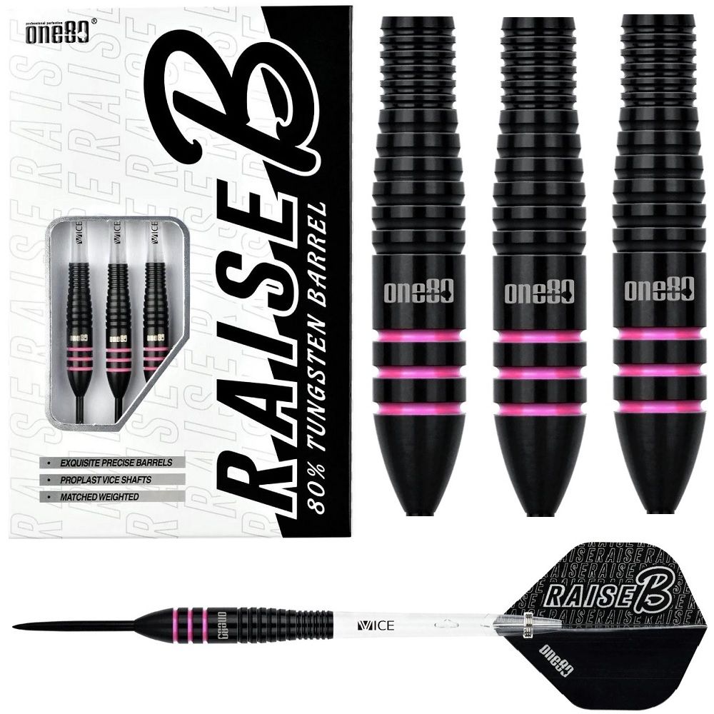 ONE80 RAISE B PINK  80% TUNGSTEN DARTS – 21, 23GM