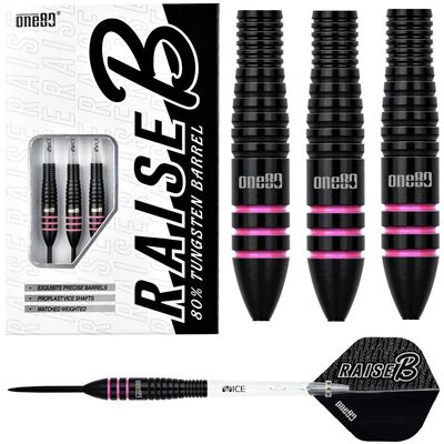 ONE80 RAISE B PINK  80% TUNGSTEN DARTS – 21, 23GM