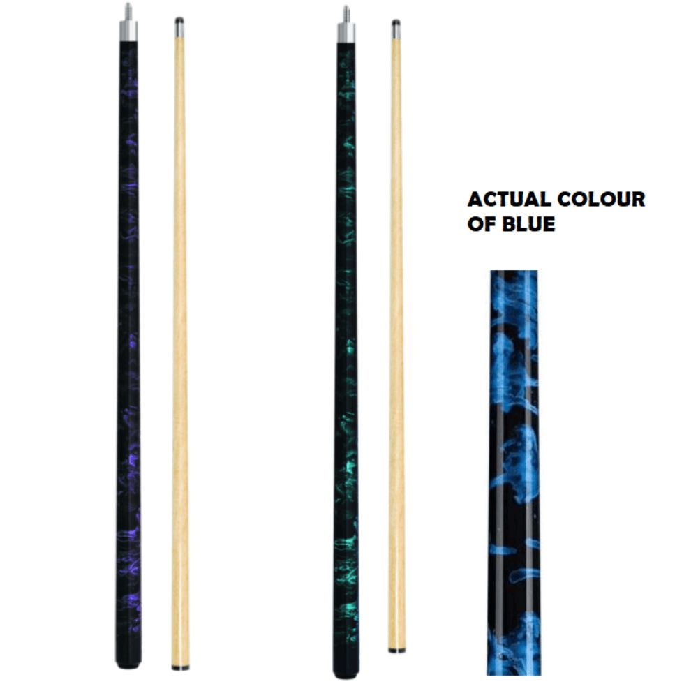 2 PIECE MAPLE CUE - MITCHELL MARBLE - 57" 10MM TIP, Colour: PURPLE