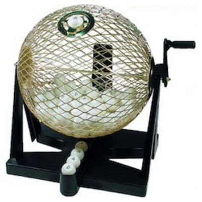 BINGO SET METAL CAGE - DELUXE 8"