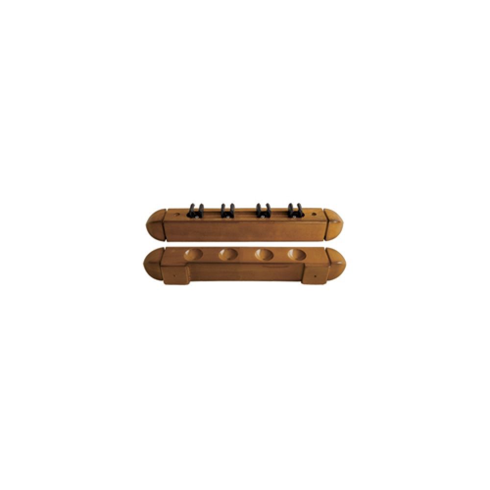 CUE RACK - WOODEN OAK - 2 PIECE, STYLE: 4 CLIP