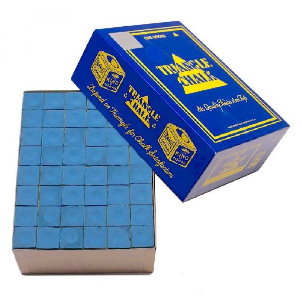 CUE CHALK - TRIANGLE - 144 PIECES, Colour: BLUE