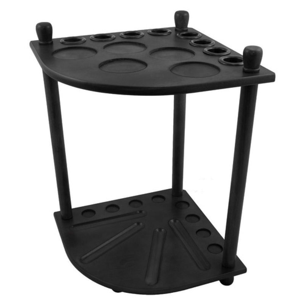 CUE STAND - CORNER - WOODEN, Colour: BLACK
