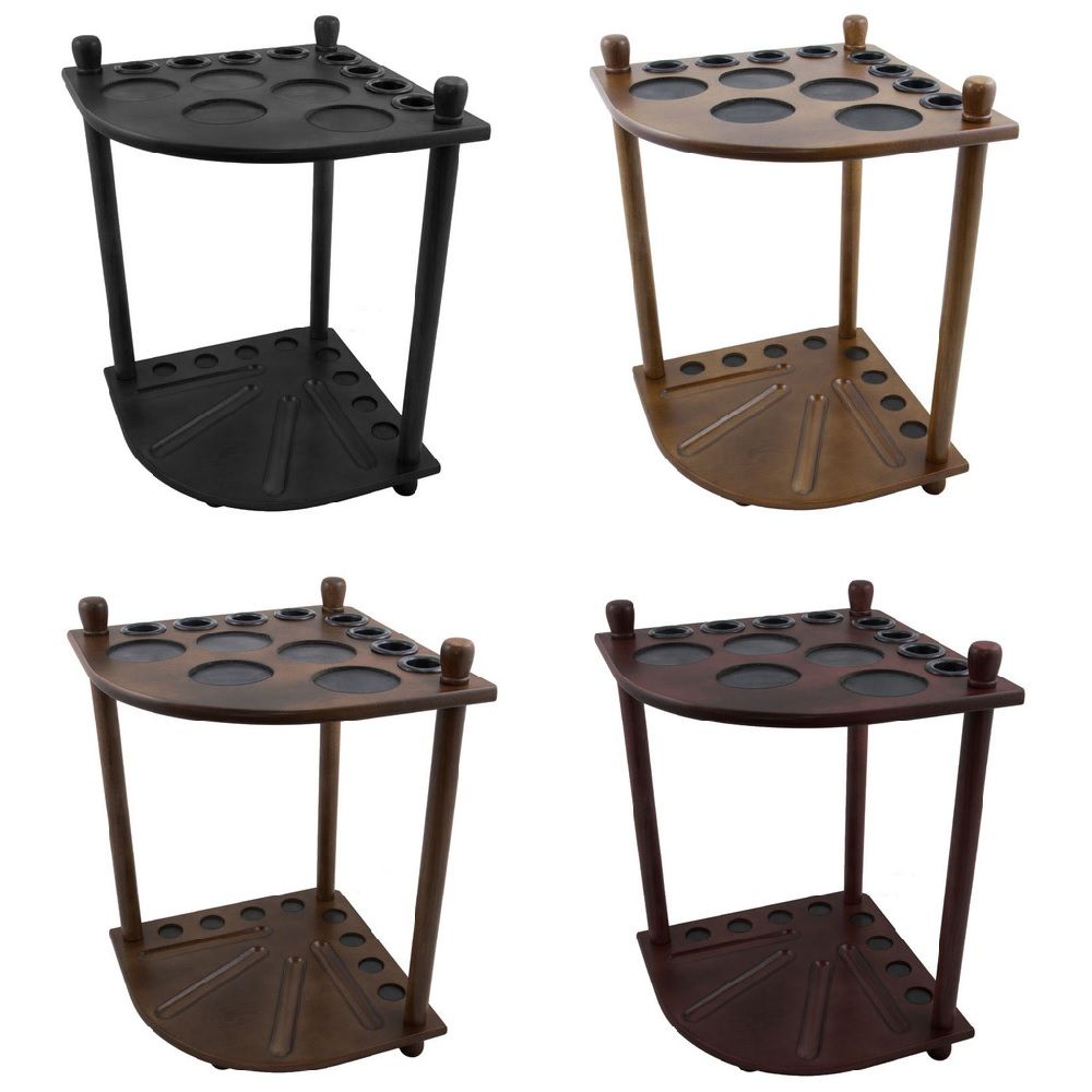 CUE STAND - CORNER - WOODEN