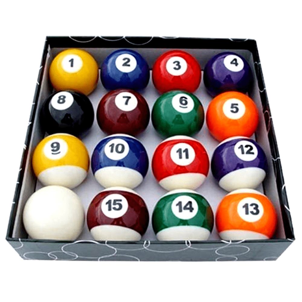 BALL SET - KELLY POOL - STANDARD - VARIOUS SIZES, Size: 1 7/8"