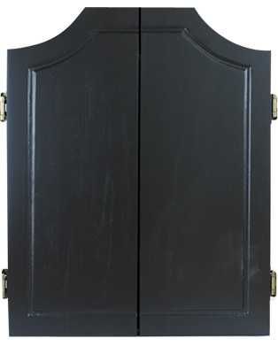 DARTBOARD CABINET -  SOLID WOOD - BLACK ASH