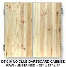 DARTBOARD CABINET - RAW - CLUB SIZE