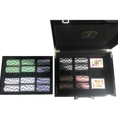 POKER CHIPS WITH WOODEN CASE – LAS VEGAS COLLECTION – 500 PIECES