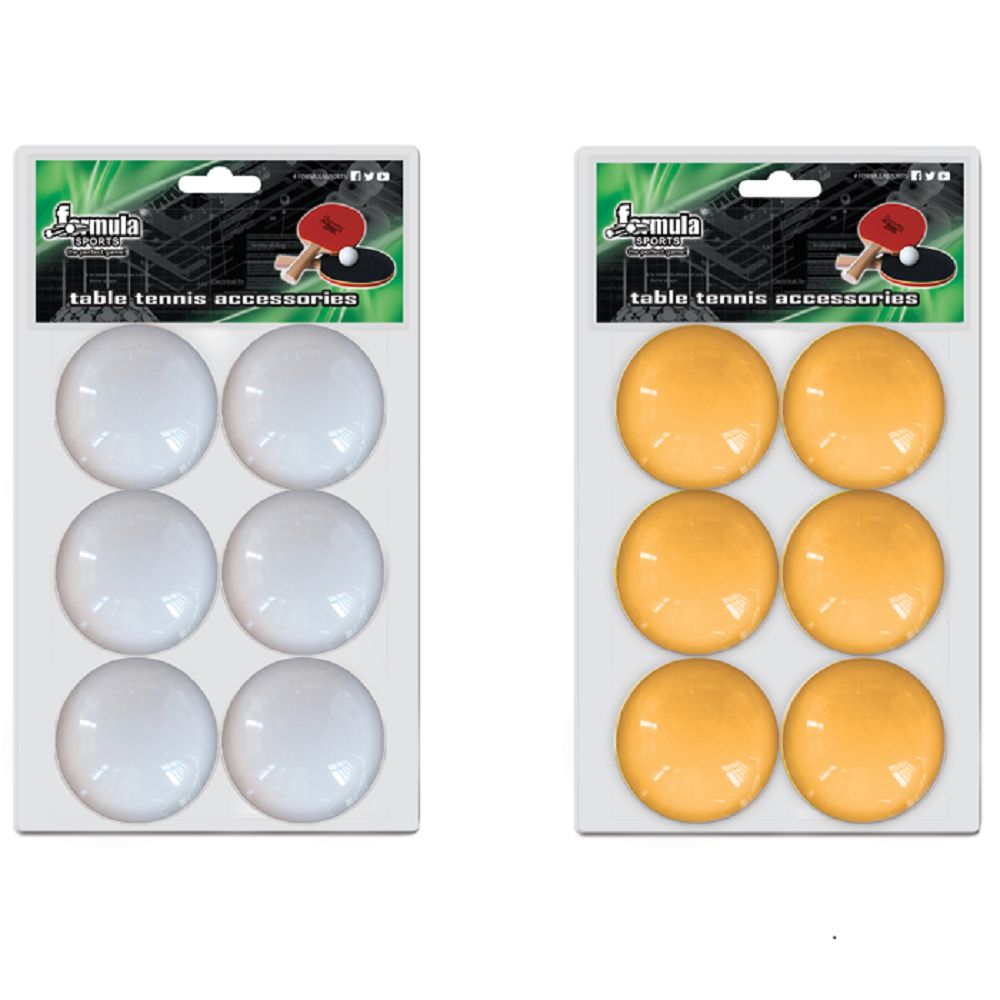 TABLE TENNIS BALLS - FORMULA SPORTS - 6 PACK