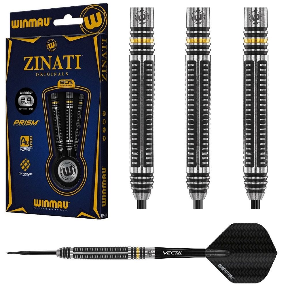 WINMAU ZINATI 90 %  TUNGSTEN DARTS - 22, 24, 26GM