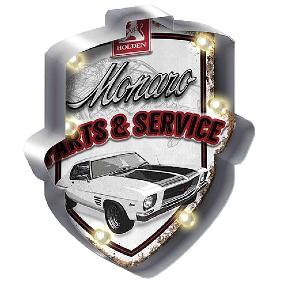 HOLDEN MONARO LIGHT UP TIN SIGN